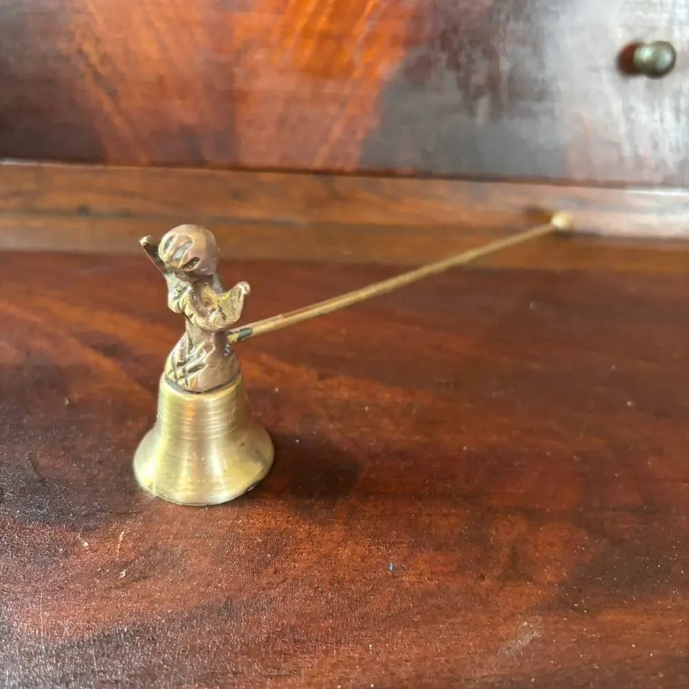 Vintage Brass Praying Angel Candle Snuffer -7